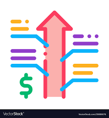 Exchange Rate Appreciation Icon Outline