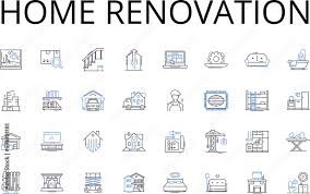 Home Renovation Line Icons Collection