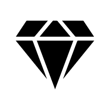 White Background Diamond Icon Ilration