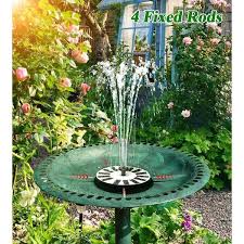 Solar Fountain Pump Upgraded 100 Glass Covered Outdoor Solar Powered Bird Bath Water Fountains No Battery Needed