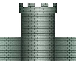 Castle Vector Wall Stock Photos