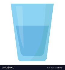Flat Icon Glass Of Water Royalty Free