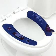 Bath Bliss Blue Cartoon Toilet Seat Pad