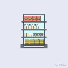 Grocery Colored Outline Icon