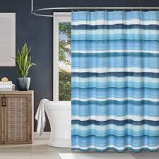 Balboa Blue Polyester Shower Curtain