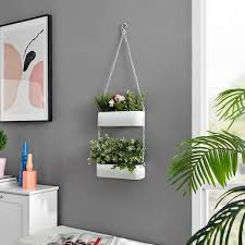 Danya B Two Tier Hanging White Metal