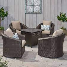 Wicker Swivel Chair Fire Pit Chairs