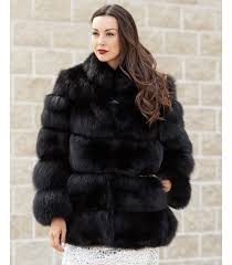 Tiered Black Fox Fur Coat Fursource Com