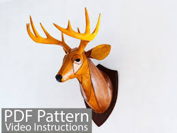 Pdf Pattern Leather Deer Head Wall