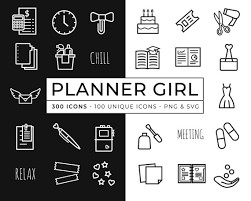 Planner Icons Planner Girl Icon Pack