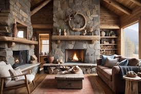 Stone Fireplace Cozy Textiles