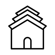 Church Line Style Icon Vector