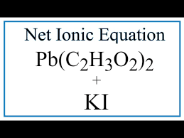 Net Ionic Equation For Pb C2h3o2 2