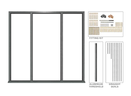 Bergen 1 94m Grey Front Door With