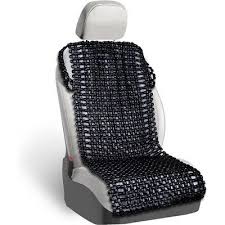 Black Wooden Beaded Comfort Seat Cover