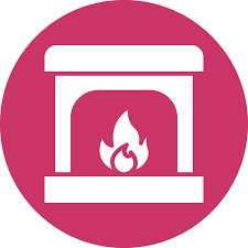 Vector Design Fireplace Icon Style