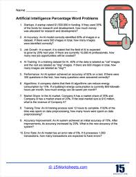 Percentage Word Problems Worksheets