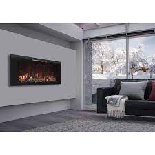 Wall Mount Electric Fireplace In Black