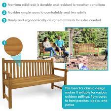 Teak Outdoor Patio Garden Bench