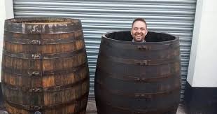 Old Whisky Barrels As Garden Ice Baths