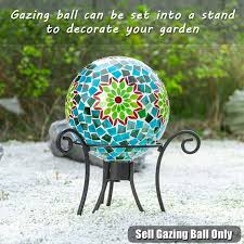Garden Mosaic Glass Gazing Ball Sphere