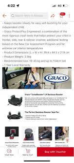 Booster Seat Graco Turbobooster Lx