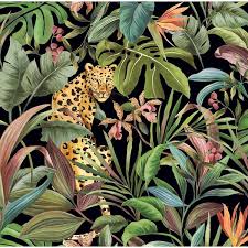 Black Tropical Leopard Vinyl L