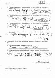 Stoichiometry Worksheet Answer Key