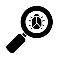 Magnifying Glass With Bug Icon Over