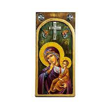 Virgin Mary Icon Panagia Handmade Greek