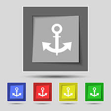 Anchor Icons On Colorful Ons For