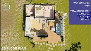 House Plan With 1 Bedroom And Roof Deck