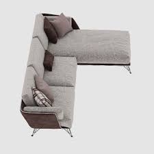 Modern Fabric Sofa And Tea Table 3d