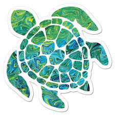 The Sea Turtle Art Sticker