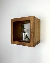 Small Floating Cube Shelf Quality Wood