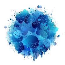 Blue Spray Paint With Abstract Splatter
