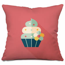 Cupcake Throw Pillows Cases