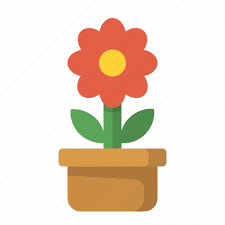 Fl Flower Pot Icon On