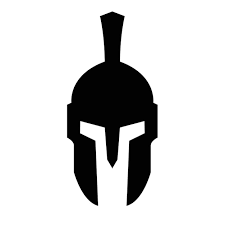 Spartan Helmet Icon Solid Vector