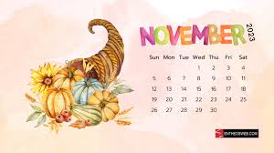 November 2023 Calendar Desktop