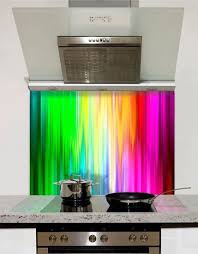 Spectrum Rays Glass Splashback