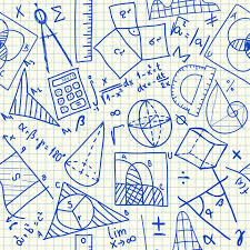 Mathematical Doodles Seamless Pattern