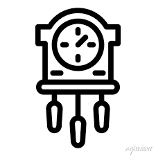 Kinetic Pendulum Clock Icon Outline