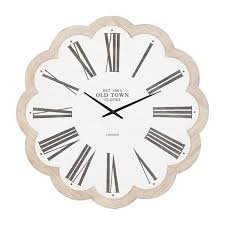 White Wood Og Wall Clock