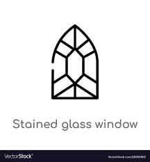Outline Stained Glass Window Icon