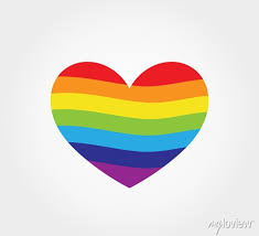 Rainbow Heart Icon Wall Stickers