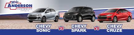 Chevrolet Sonic Vs Spark Vs Cruze Near