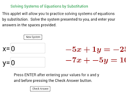 Equations By Substitution Geogebra