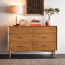 Mid Century 56 6 Drawer Dresser Pebble West Elm