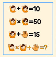 Emojis Pictures Puzzles Equation With